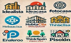 Logotipos dos principais sites imobiliários da Espanha